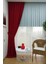 Kırmızı Düz Renk Pileli Soft Fon Perde, 1/2 Seyrek Pile, Tek Kanat 50 x 260 cm 2