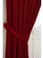 Kırmızı Düz Renk Pileli Soft Fon Perde, 1/2 Seyrek Pile, Tek Kanat 50 x 260 cm 4
