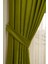 Fıstık Yeşil Düz Renk Pileli Soft Fon Perde, 1/2 Seyrek Pile, Tek Kanat 50 x 270 cm 3