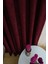 Bordo Düz Renk Pileli Soft Fon Perde, 1/2 Seyrek Pile, Tek Kanat 50 x 250 cm 5