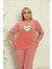Kadın Uzun Kollu Cepli Polar Büyük Beden Pijama Takımı 1