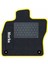 Honda Civic Euro Sedan 1995-2001 Siyah Halı Sarı Kenar Petek Topuk 2250 gr Paspas 2