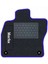 Renault Megane 2 2002-2008 Sedan Hatchback Siyah Halı Mavi Kenar Petek Topuk 2250 gr Paspas 2