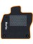 Honda Civic Ek 1996-2001 - Hatchback Siyah Halı Turuncu Kenar Petek Topuk 2250 gr Paspas 2