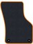 Honda Civic Ek 1996-2001 - Hatchback Siyah Halı Turuncu Kenar Petek Topuk 2250 gr Paspas 3