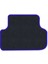 Renault Clio 2 1998-2004 Siyah Halı Mavi Kenar Baklava Topuk 2250 gr Paspas 4