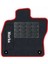 Honda Civic Fd 2006-2011 Sedan Siyah Halı Kırmızı Kenar Petek Topuk 2250 gr Paspas 1
