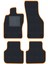 Renault Laguna 3 2007-2015 Siyah Halı Turuncu Kenar Petek Topuk 2250 gr Paspas 1