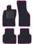 Renault Symbol 1 1999-2008 Siyah Halı Pembe Kenar Elipsler Topuk 2250 gr Paspas 1