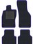 Renault Twingo 1993-2012 Siyah Halı Mavi Kenar Deri Petek Topuk 2250 gr Paspas 1