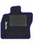 Renault Twingo 1993-2012 Siyah Halı Mavi Kenar Deri Petek Topuk 2250 gr Paspas 2