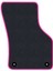 Renault Laguna 3 2007-2015 Siyah Halı Pembe Kenar Deri Petek Topuk 2250 gr Paspas 3