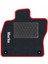 Renault Twingo 1993-2012 Siyah Halı Kırmızı Kenar Deri Petek Topuk 2250 gr Paspas 2