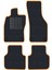 Honda Civic Euro Hatchback 2001- 2003 - 5 Kapı Siyah Halı Turuncu Kenar Elipsler Topuk 2250 gr Paspas 1