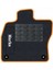 Honda Civic Euro Hatchback 2001- 2003 - 5 Kapı Siyah Halı Turuncu Kenar Elipsler Topuk 2250 gr Paspas 2