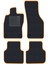 Honda Civic Euro Hatchback 2001- 2003 - 5 Kapı Siyah Halı Turuncu Kenar Baklava Topuk 2250 gr Paspas 1