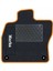 Honda Civic Euro Hatchback 2001- 2003 - 5 Kapı Siyah Halı Turuncu Kenar Baklava Topuk 2250 gr Paspas 2
