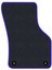 Honda Civic Ek 1996-2001 - Hatchback Siyah Halı Mavi Kenar Elipsler Topuk 2250 gr Paspas 3