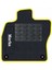 Renault Megane 1 Coupe 1996-2002 Siyah Halı Sarı Kenar Elipsler Topuk 2250 gr Paspas 2
