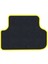 Renault Symbol 1 1999-2008 Siyah Halı Sarı Kenar Elipsler Topuk 2250 gr Paspas 4