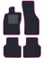 Renault Clio 2 1998-2004 Siyah Halı Pembe Kenar Petek Topuk 2250 gr Paspas 1