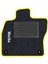 Honda Civic Fk-Fn 2006-2012 Hatchback Siyah Halı Sarı Kenar Deri Petek Topuk 2250 gr Paspas 2