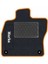 Honda Civic Eg 1991-1995 Hatchback Siyah Halı Turuncu Kenar Deri Petek Topuk 2250 gr Paspas 2