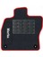 Renault Laguna 3 2007-2015 Siyah Halı Kırmızı Kenar Elipsler Topuk 2250 gr Paspas 2