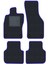 Honda Civic Euro Hatchback 2001- 2003 - 5 Kapı Siyah Halı Mavi Kenar Petek Topuk 2250 gr Paspas 1