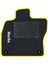 Renault Megane 1 1995-2002 Siyah Halı Sarı Kenar Çapraz Çizgi Topuk 2250 gr Paspas 2