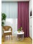 Gül Kurusu Düz Renk Pileli Soft Fon Perde, 1/2 Seyrek Pile, Tek Kanat 50 x 240 cm 2