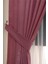 Pembe Düz Renk Pileli Soft Fon Perde, 1/2 Seyrek Pile, Tek Kanat 50 x 270 cm 3