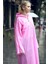 Su Geçirmez Eva Kumaş Şık Kıyafetüstü Unisex Yağmurluk Pembe 5