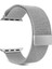 Apple Watch Uyumlu Seri 1 2 3 42 Mm İçin Mıknatıslı Metal Milanese Kordon Gümüş 1