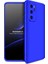 Huawei P40 Pro Kılıf Kamera Korumalı 3 Parça Ays Sert Plastik Mavi 1