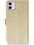 iPhone 11 Kılıf Mıknatıslı Kapaklı Cüzdan Deluxe Kopçalı Gold 2