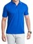 Mervem T-Shirt Polo Yaka Kısakol %100 Pamuk Cepli Sax Mavi 1