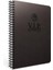 A4 Vip Deri Kapak Spiralli Kareli Defter Siyah 1081 1