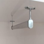 FSM Alüminyum Dolap Içi Oval Askı Borusu + 2 Adet Tavan Askı Aparatı + Vidaları