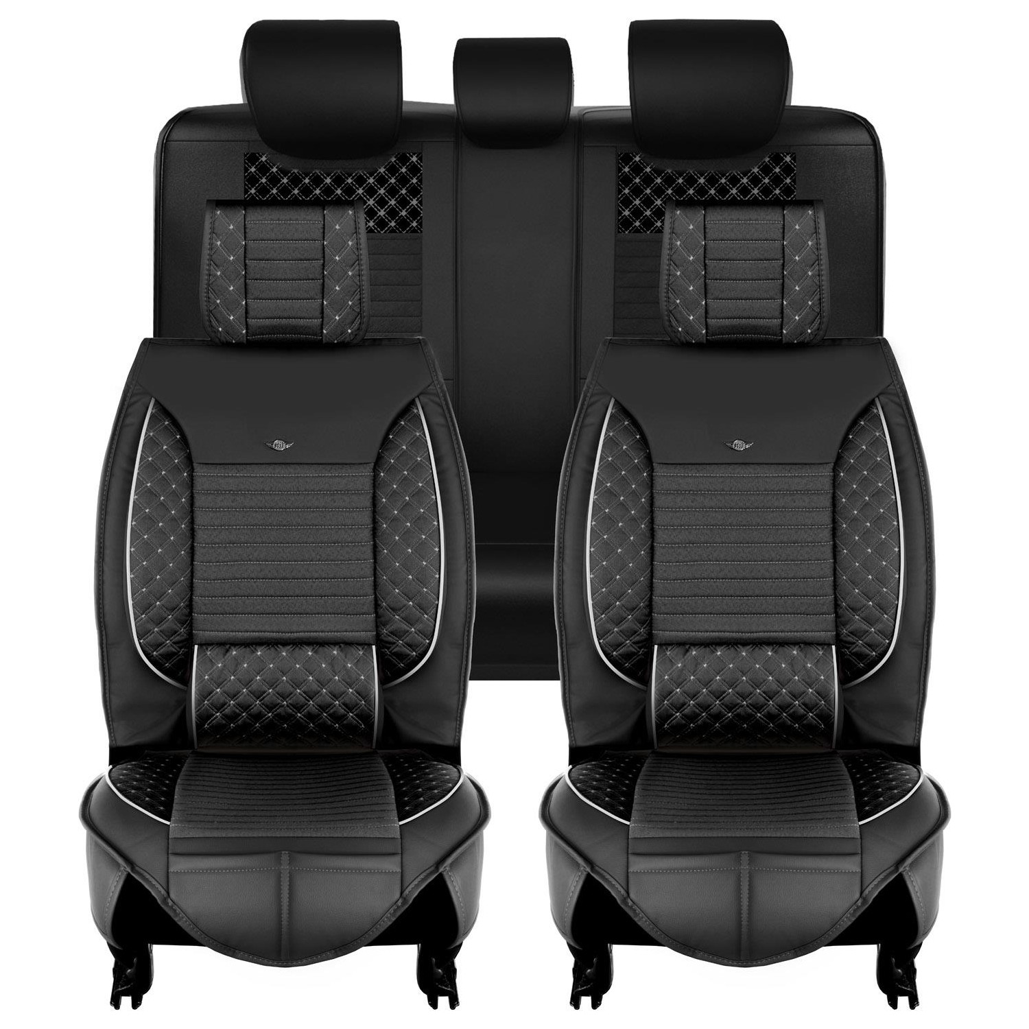 Stil Seat Leon Luks Oto Koltuk Kilifi Siyah Beyaz Fiyati