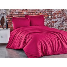 Komfort Home Battal Boy Çizgili Pamuk Saten Nevresim Takımı