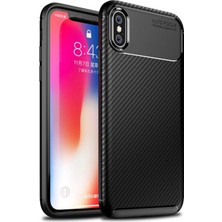 Smody iPhone x Kılıf Negro Karbon Silikon Siyah