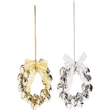 Emtory Home  2'li Dekoratif Zil Boncuklu Gold & Gümüş Duvar & Ağaç Süsü