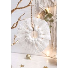 Emtory Home  Dekoratif Beyaz Makrome Snowstorm Duvar & Ağaç Süsü