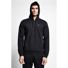Lescon Siyah Erkek Kapüşonlu Sweatshirt 21S-1239-21N