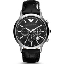 Armani Emporio Armani AR2447 Erkek Deri Bant Kuvars (Yurt Dışından)