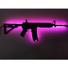 Dekoraven M4 LED Işıklı Ahşap Tablo