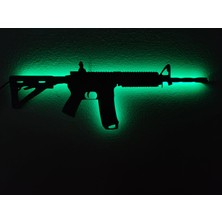 Dekoraven M4 LED Işıklı Ahşap Tablo