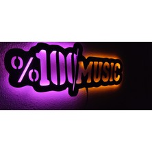 Dekoraven 100 Music LED Işıklı Ahşap Tablo