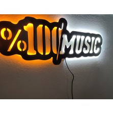 Dekoraven 100 Music LED Müzik LED Işıklı Ahşap Tablo